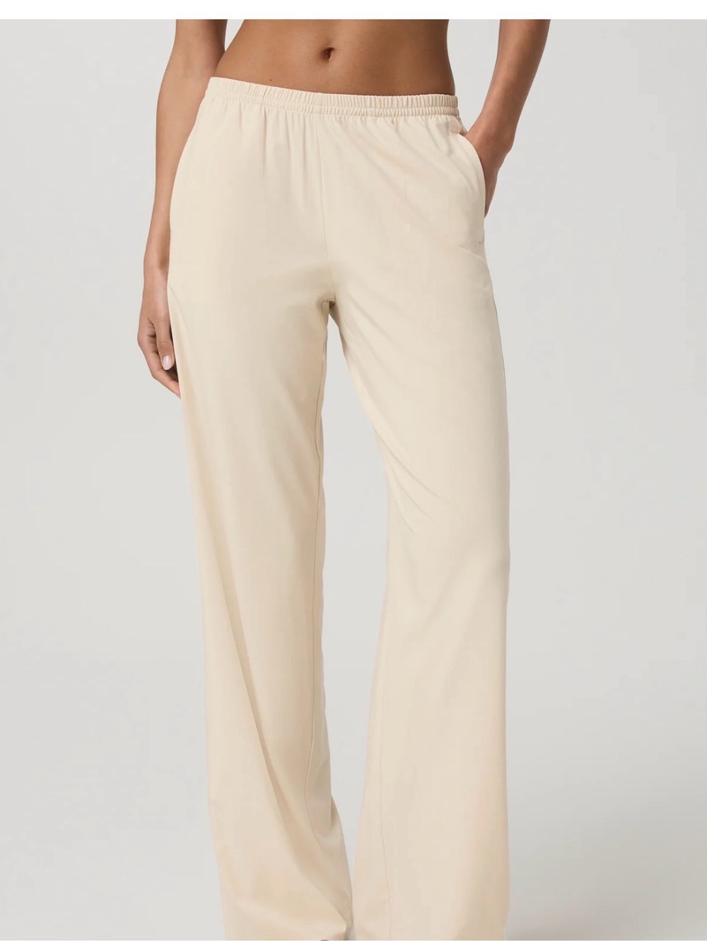 117. Villa Everyday Wideleg pants in Bleached sand